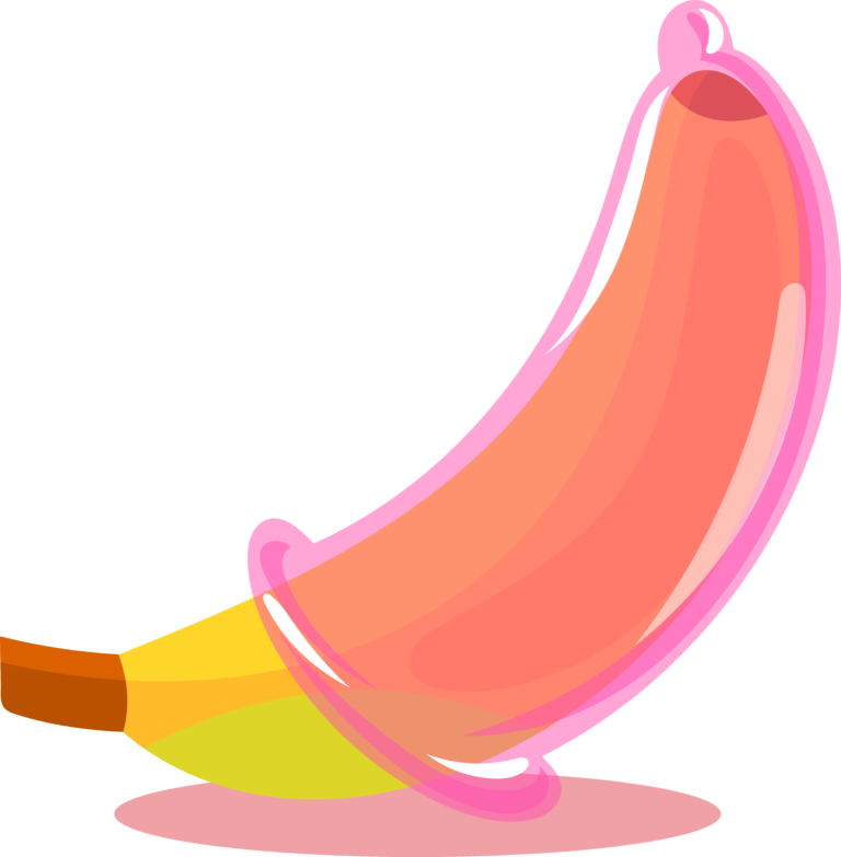 Prevent syphilis condom on banana